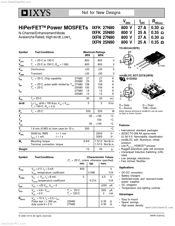 IXFK27N80