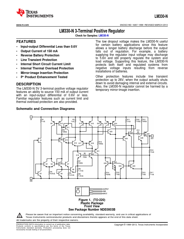 LM330-N Datasheet Preview