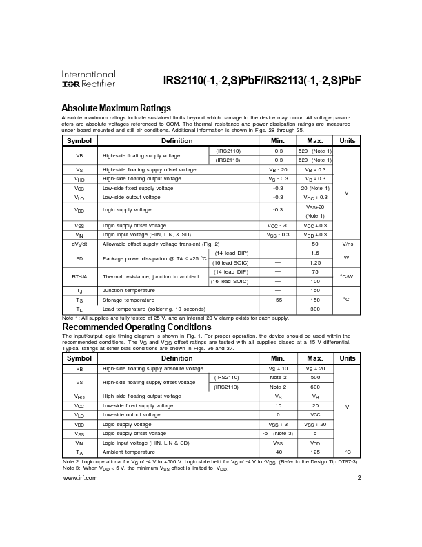 IRS2113-2PBF