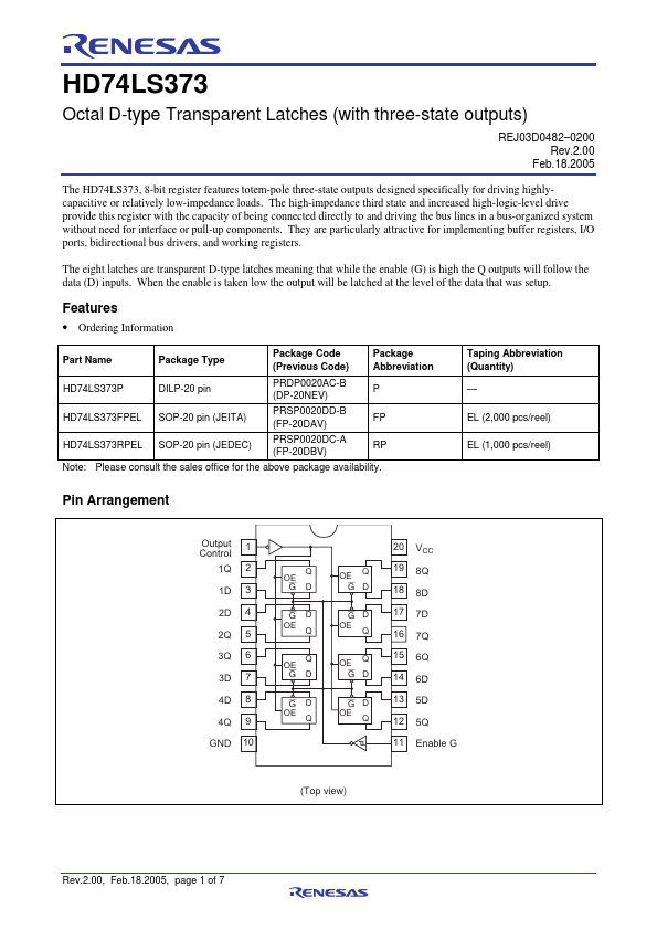 HD74LS373P