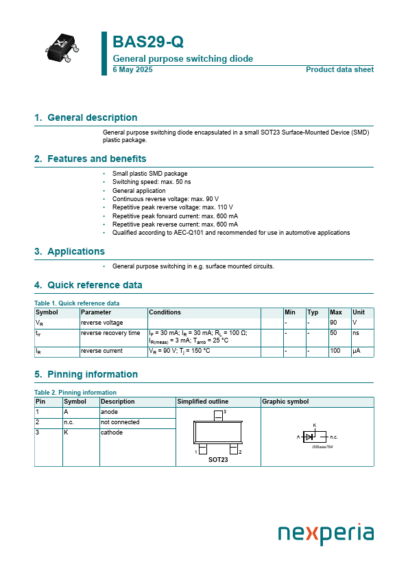 BAS29-Q Datasheet Preview