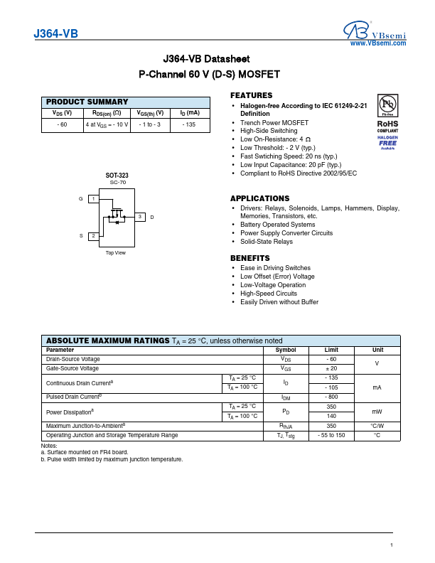 J364 Datasheet Preview