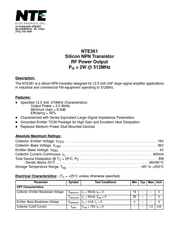 NTE361