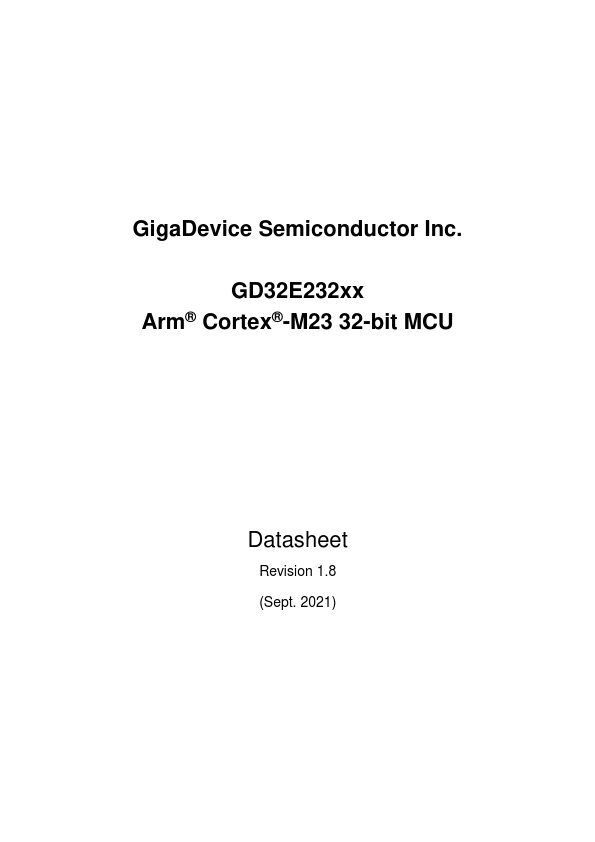GD32E232K8Q7 Datasheet Preview