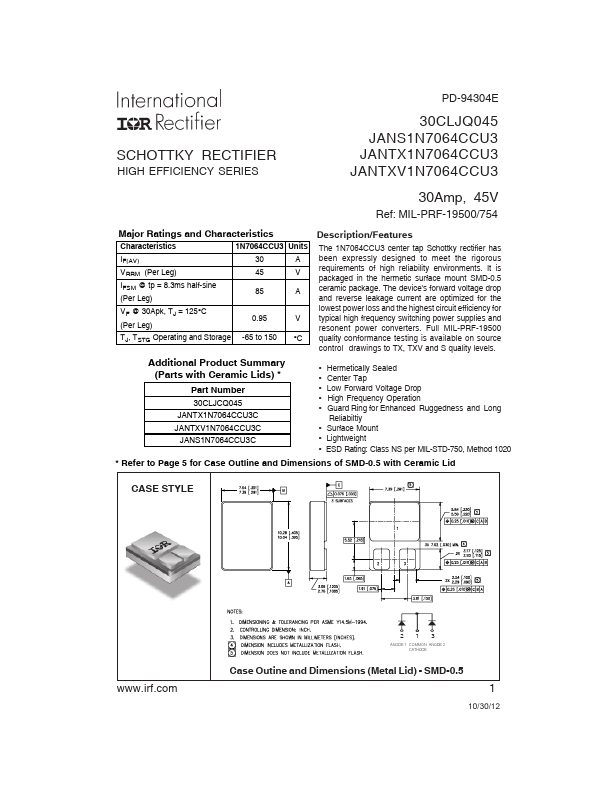 JANTXV1N7064CCU3