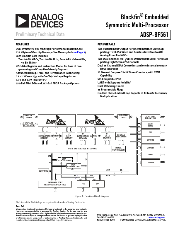 ADSP-BF561SKBCZ500