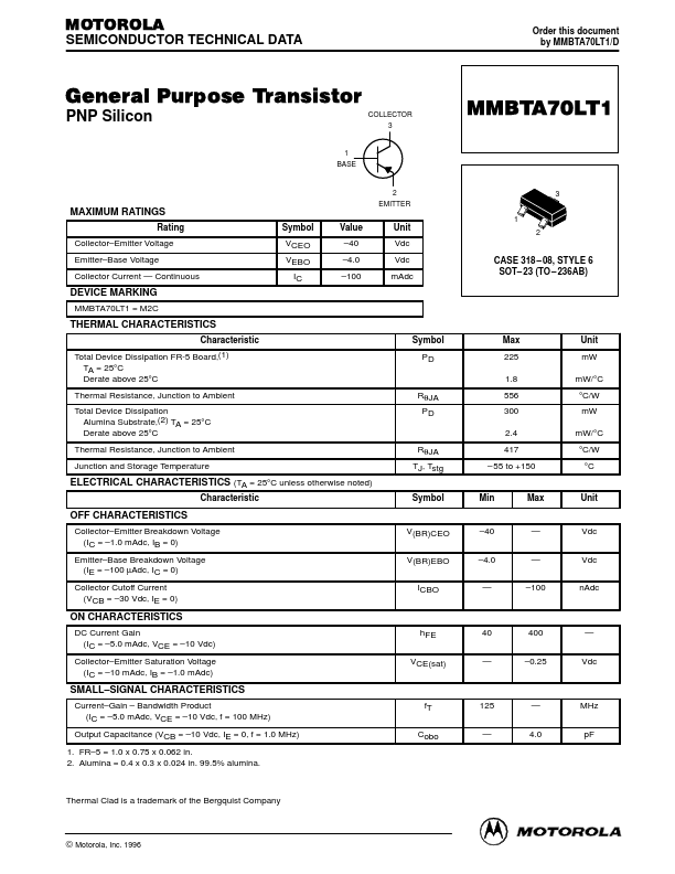 MMBTA70LT1