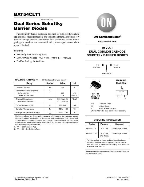 BAT54CLT1