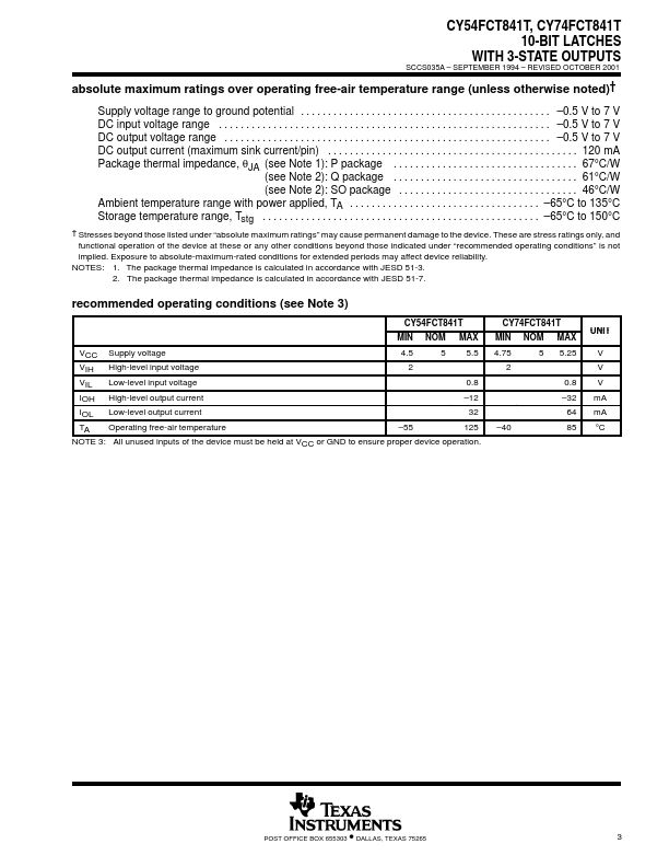 CY54FCT841T