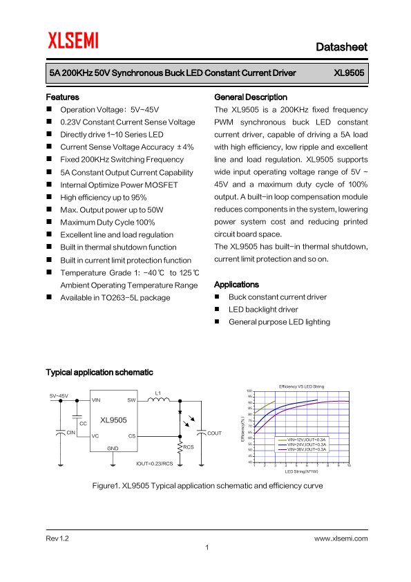 XL9505 Datasheet Preview