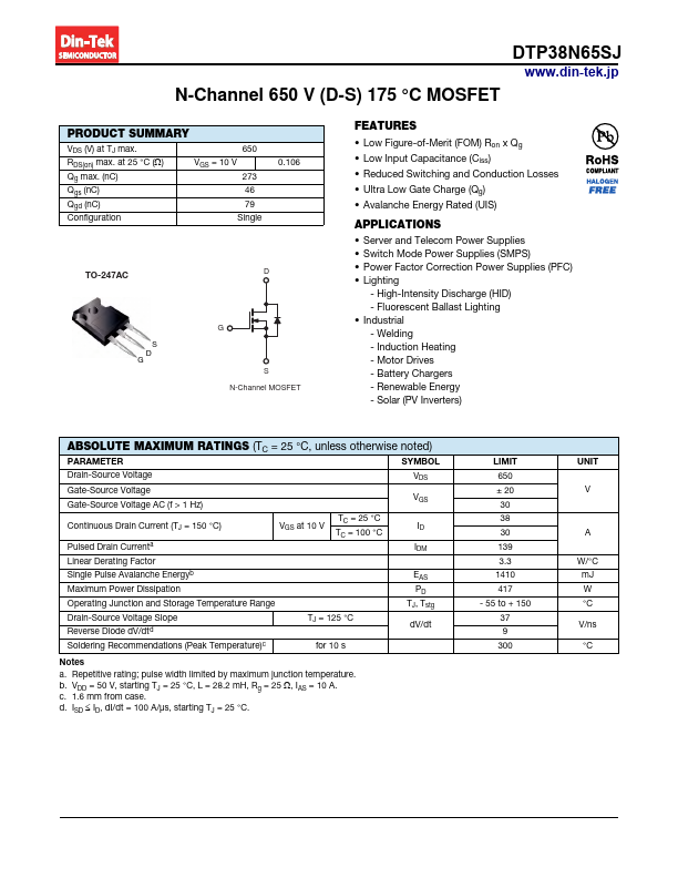 DTP38N65SJ