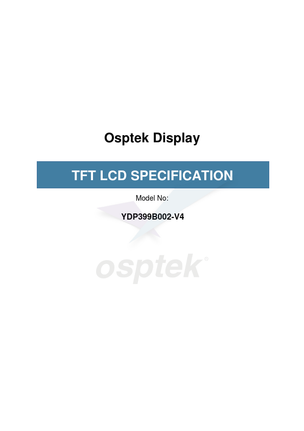 YDP399B002-V4 Datasheet Preview