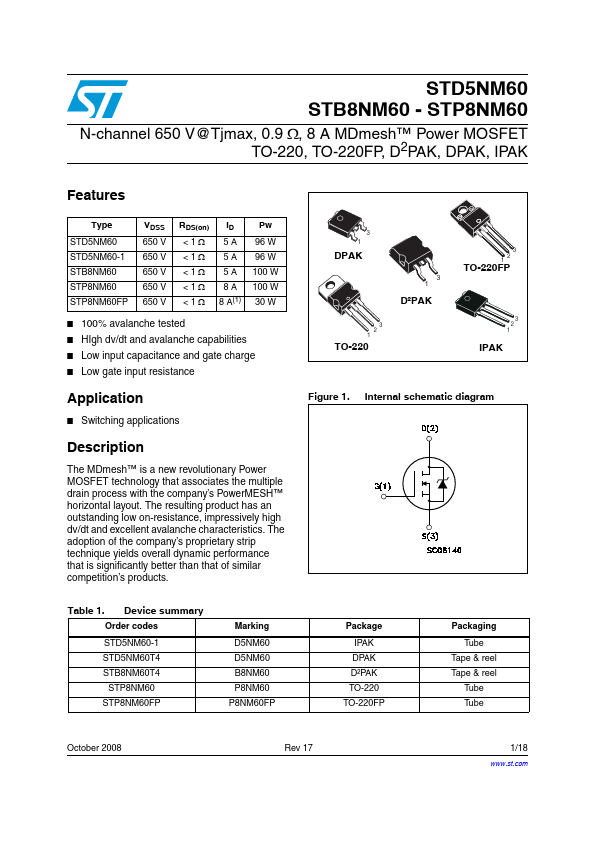 STP8NM60