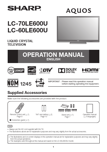 LC-70LE600U
