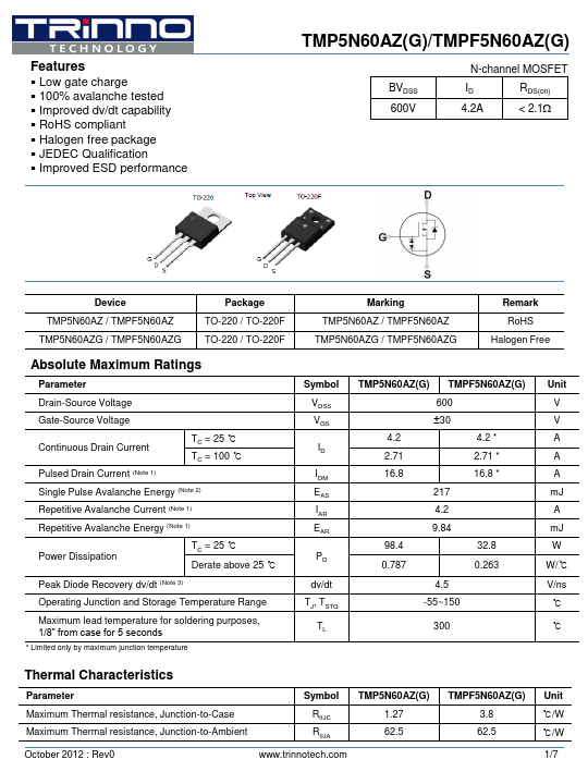 TMP5N60AZG