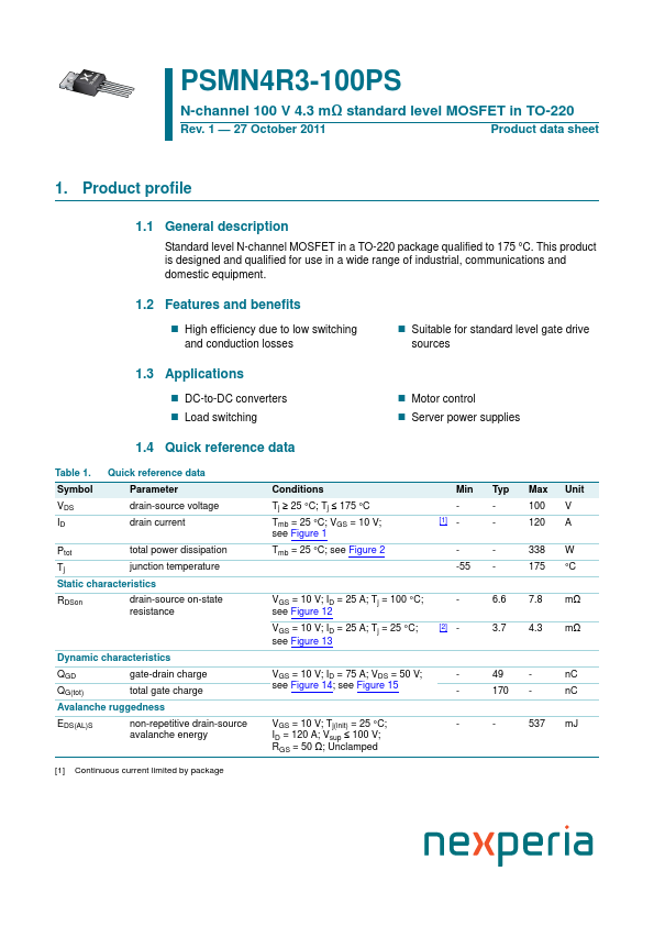 PSMN4R3-100PS