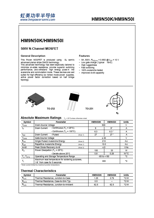HM9N50K Datasheet Preview