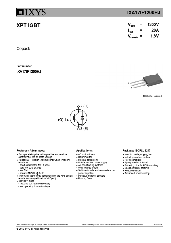 IXA17IF1200HJ Datasheet Preview