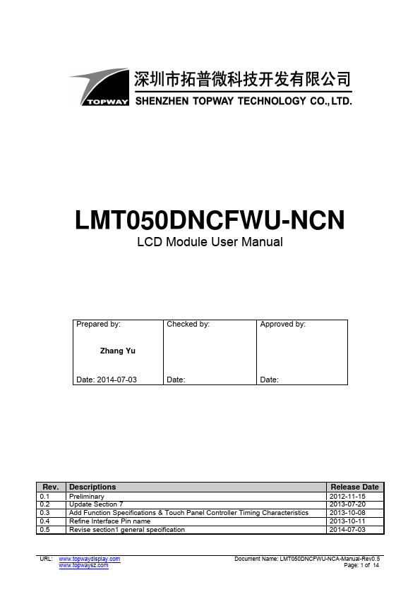 LMT050DNCFWU-NCN