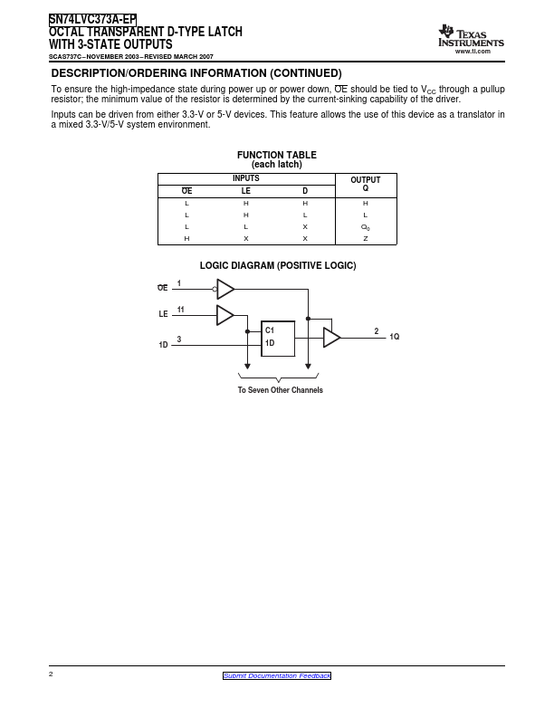 SN74LVC373A-EP