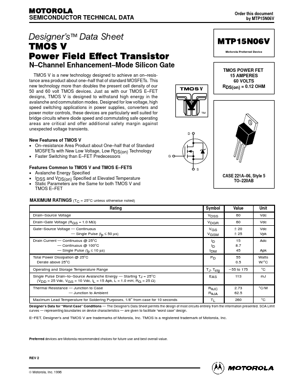 MTP15N06V