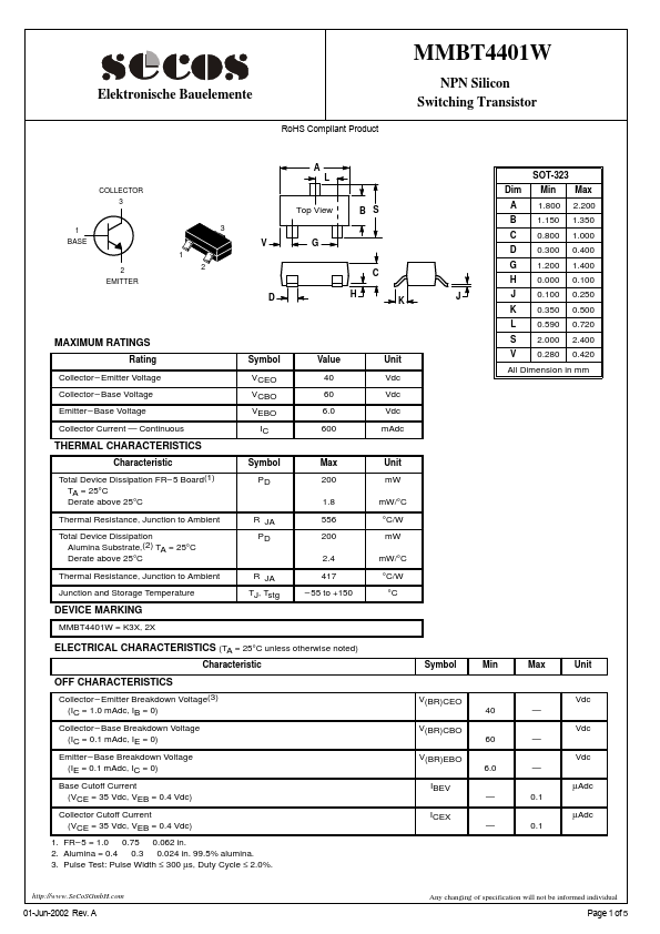 MMBT4401W