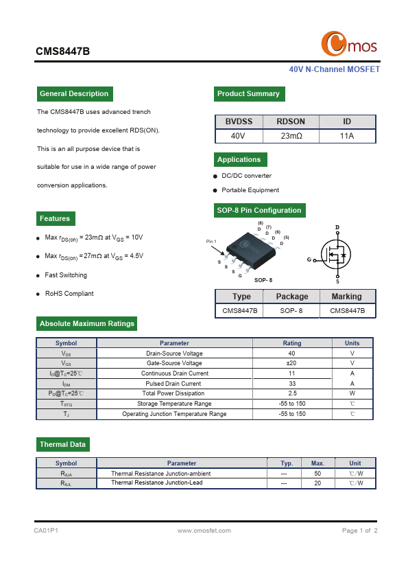 CMS8447B Datasheet Preview