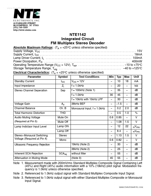 NTE1142