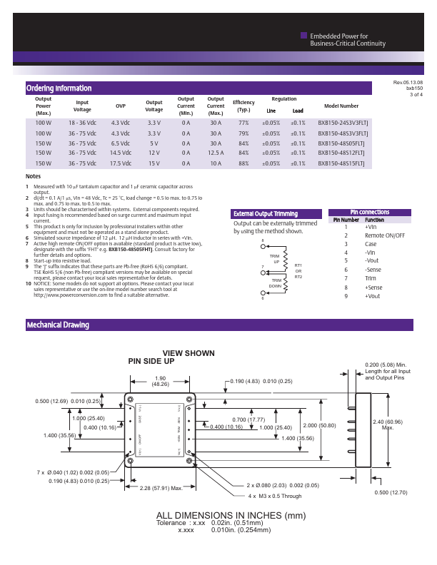 BXB150-48S05FHTJ