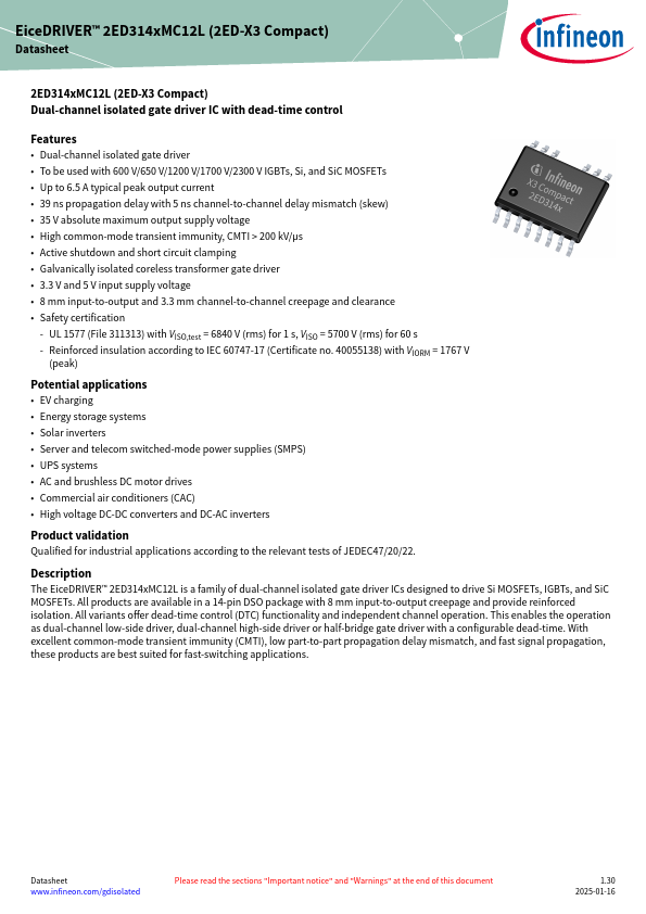 2ED3146MC12L Datasheet Preview