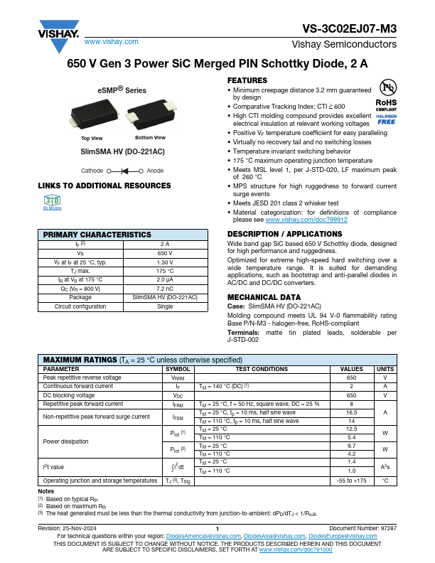 VS-3C02EJ07-M3 Datasheet Preview