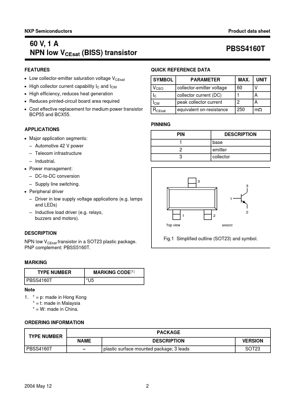 PBSS4160T