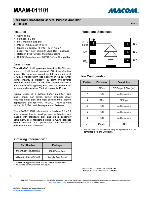 MAAM-011101 Datasheet Preview