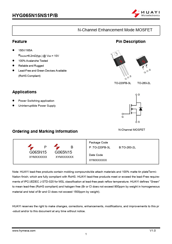HYG065N15NS1B Datasheet Preview