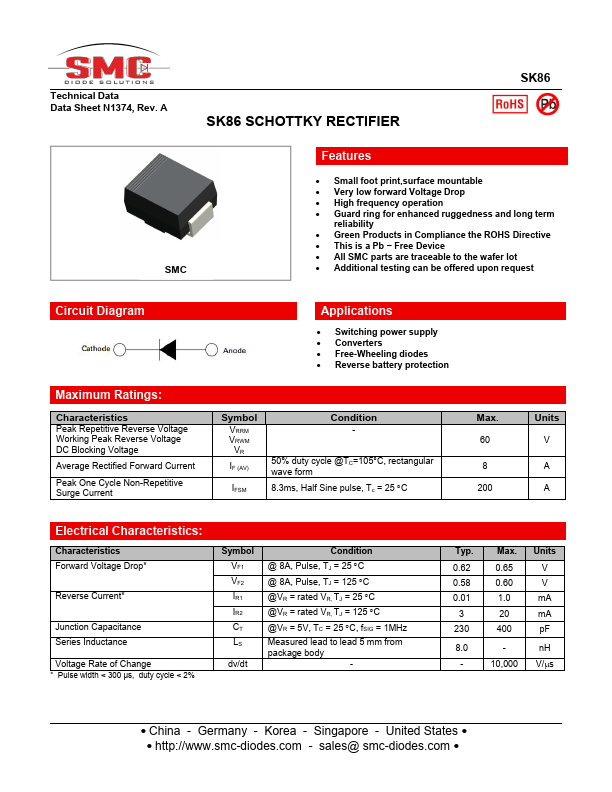 SK86 Datasheet Preview