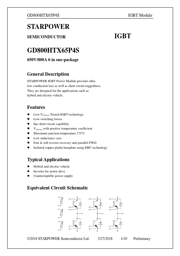 GD800HTX65P4S Datasheet Preview