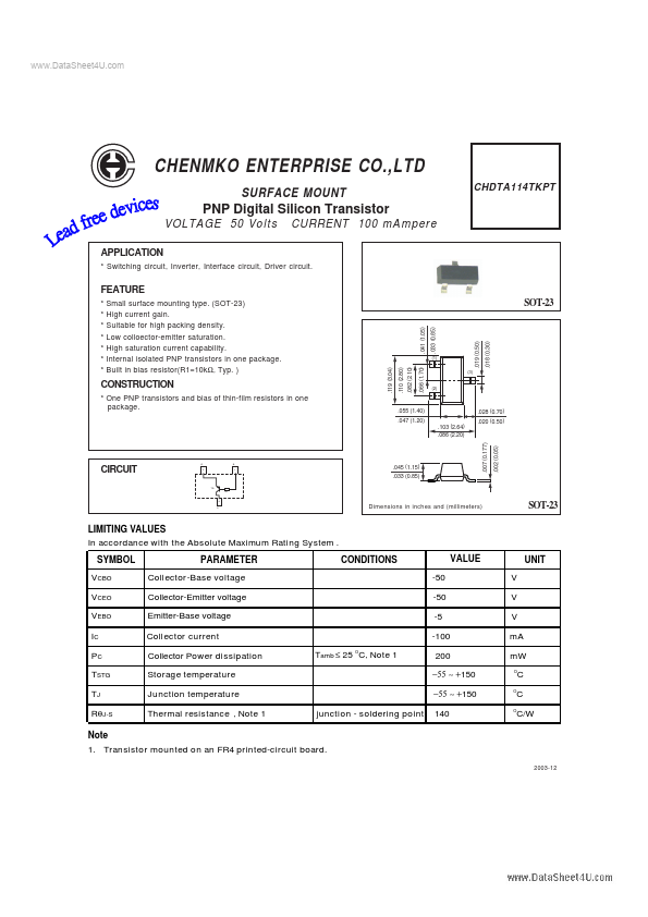 CHDTA114TKPT