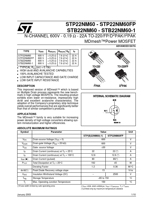 STP22NM60FP