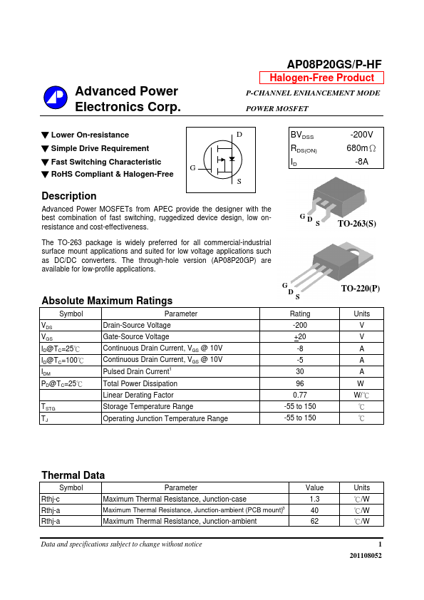 AP08P20GS-HF