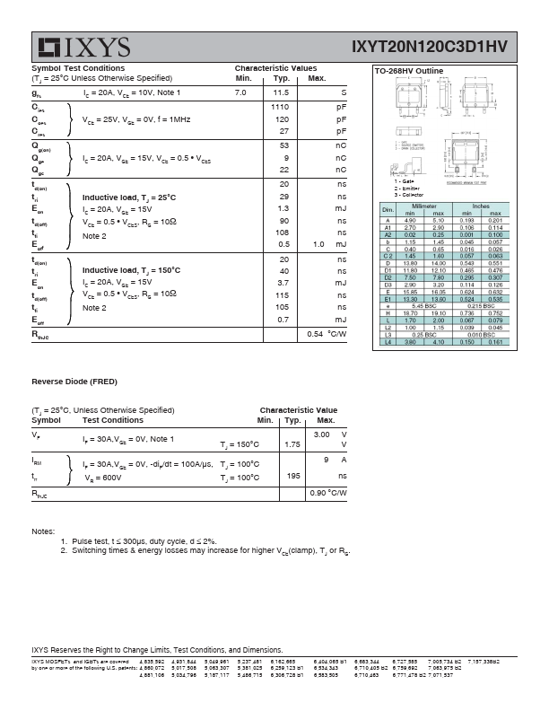 IXYT20N120C3D1HV