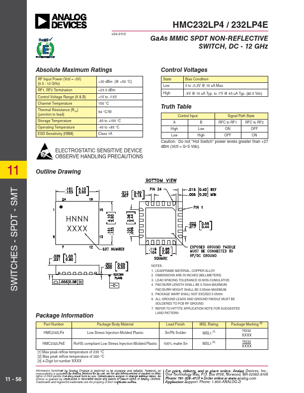 HMC232LP4E