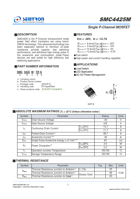 SMC4425M Datasheet Preview