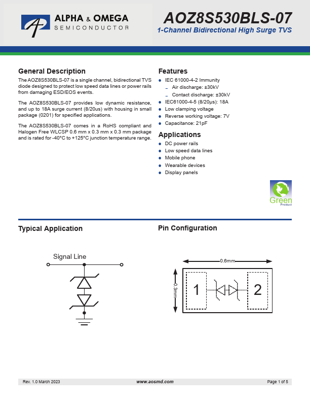 AOZ8S530BLS-07 Datasheet Preview