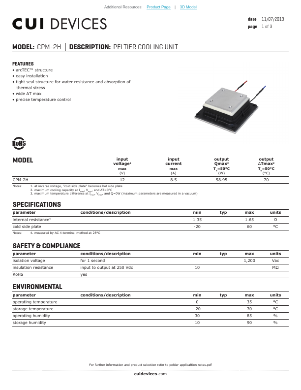 CPM-2H Datasheet Preview