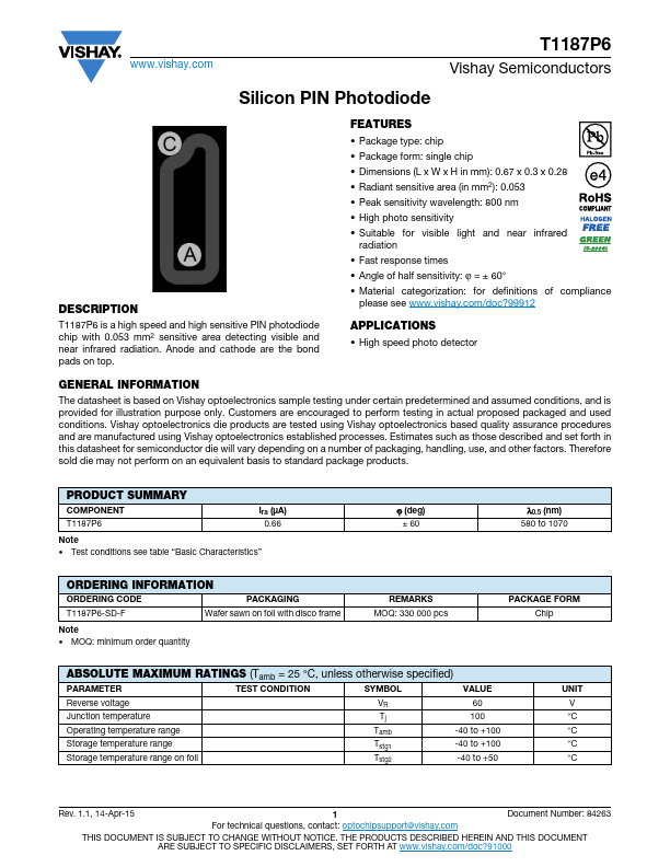 T1187P6 Datasheet Preview