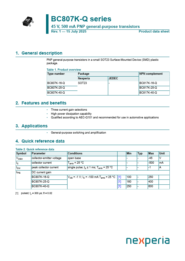 BC807K-25-Q Datasheet Preview