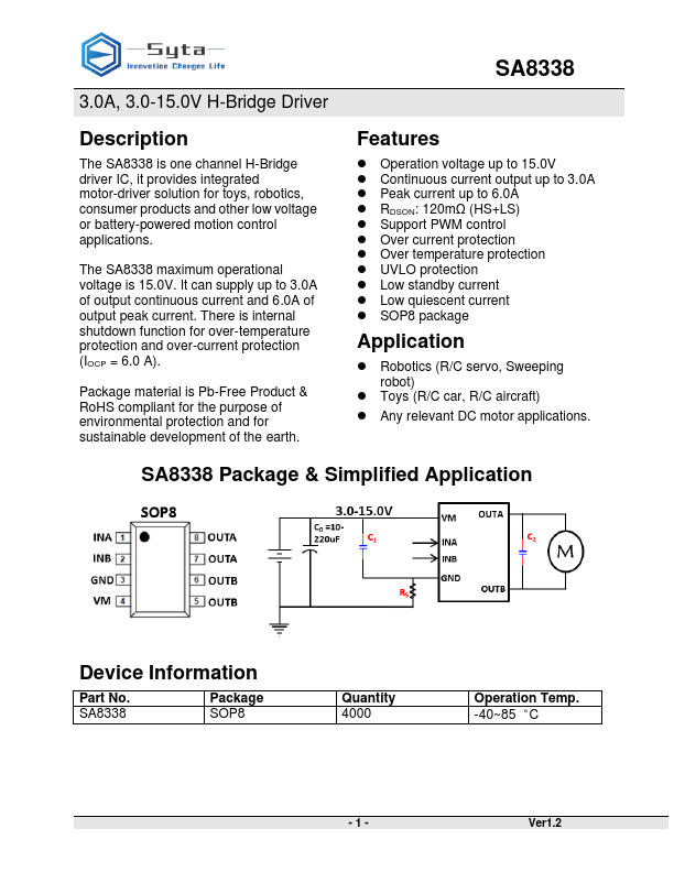 SA8338 Datasheet Preview