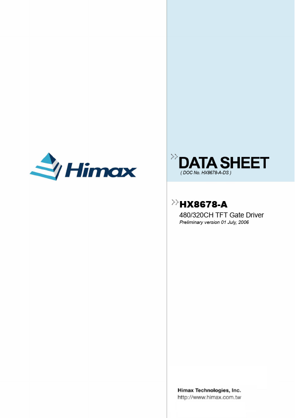 HX8678-A Datasheet Preview