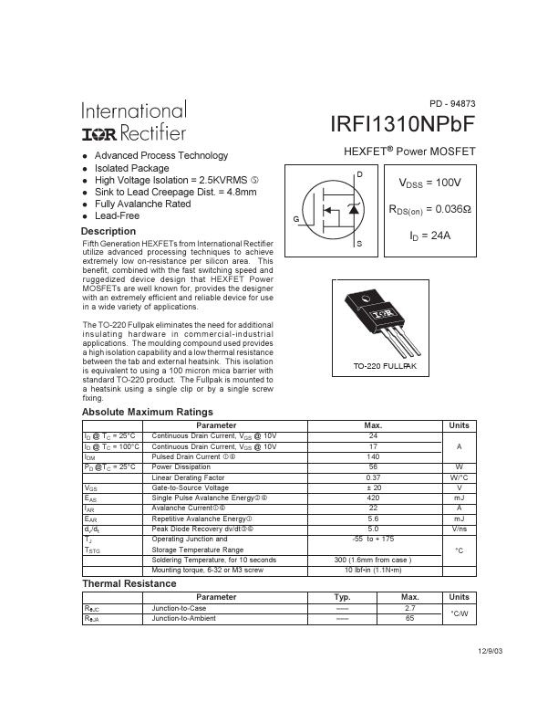 IRFI1310NPBF