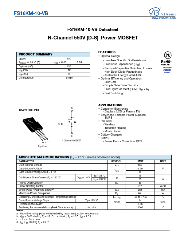 FS16KM-10 Datasheet Preview